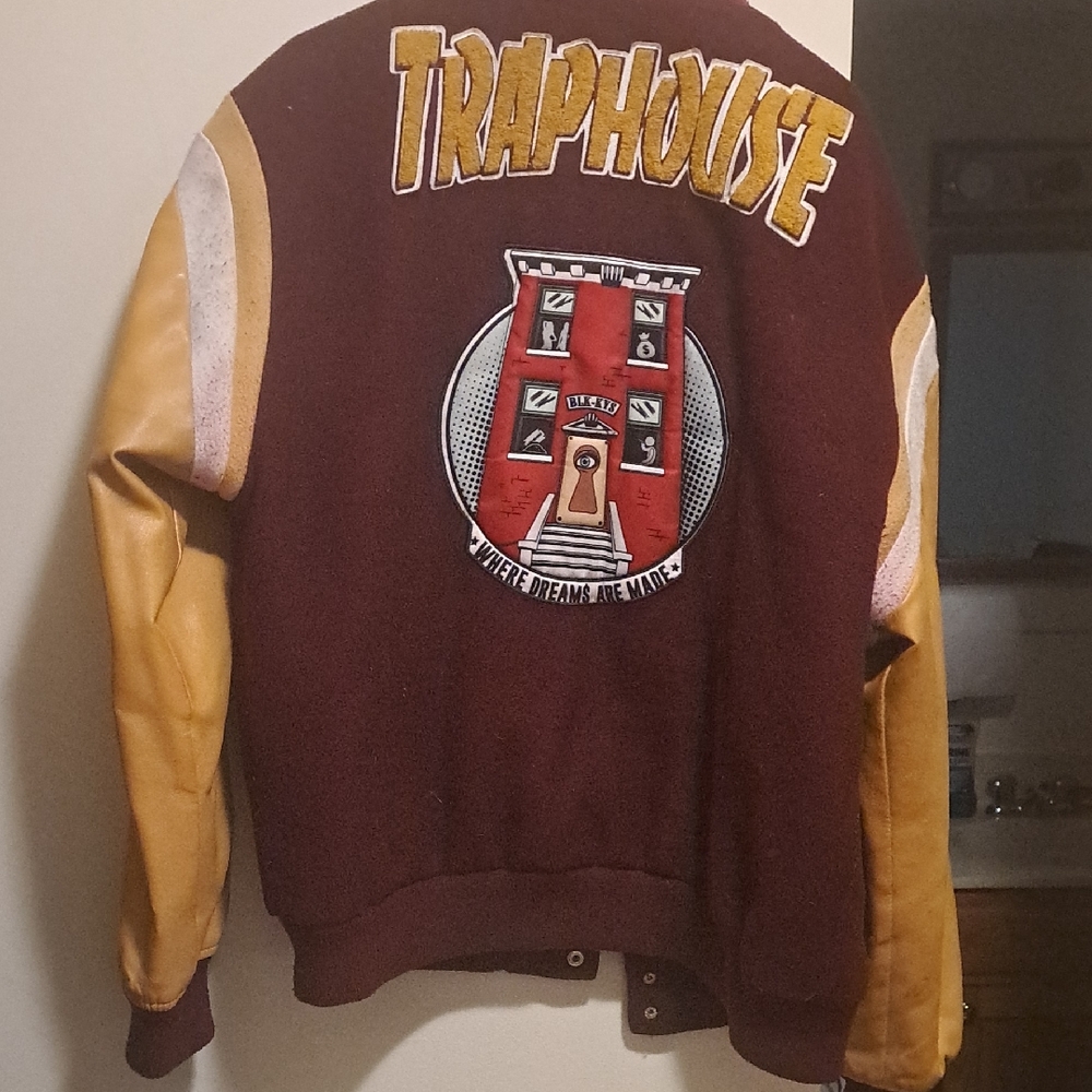 Maroon and Yellow Varsity Jacket